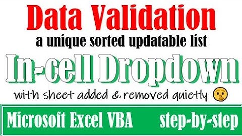 Add data validation (in-cell dropdown) using Excel functions vs VBA