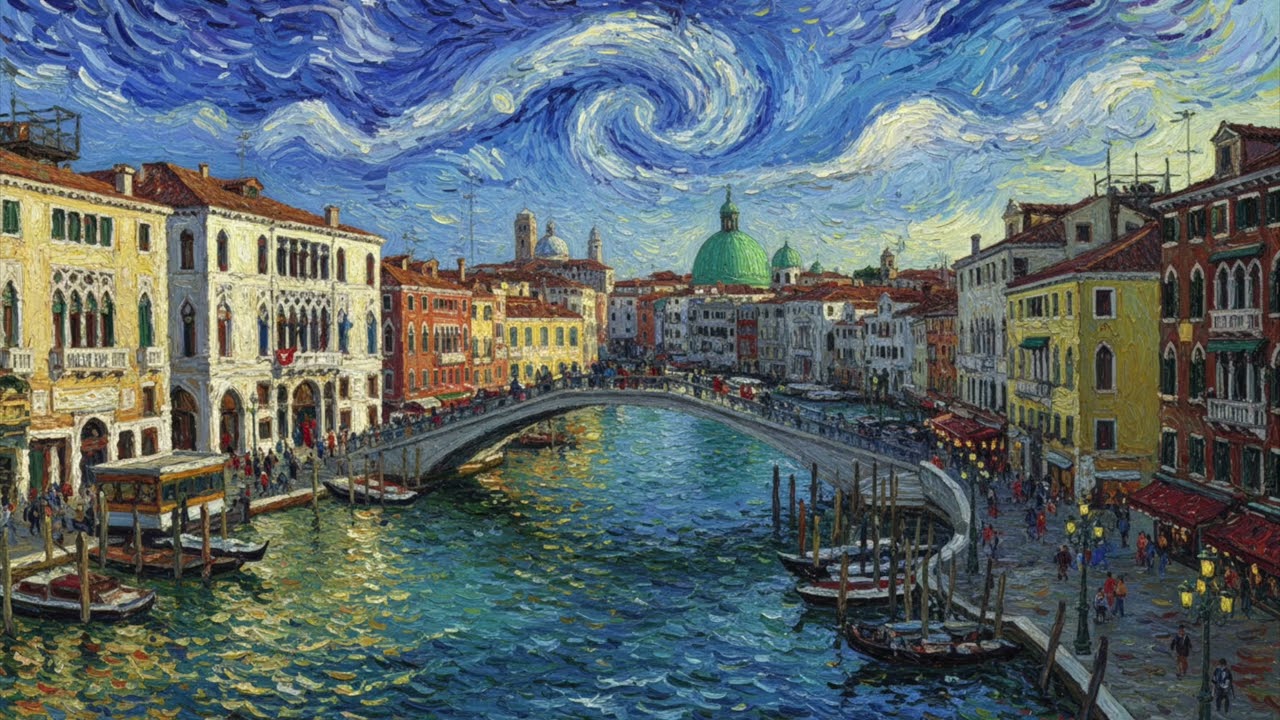 Turn Your TV Into Art | Van Gogh–Inspired Venice | 1 Hour of HD Art