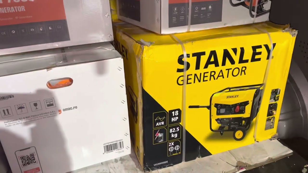 Генератор бензиновый однофазный O’Mac 3,5 кВт и Stanley 5,5 кВт есть в наличии