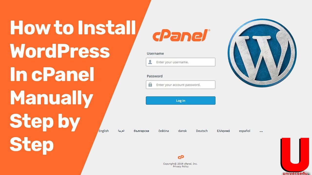 how to Installing WordPress Manually On Any Web Hosting - YouTube