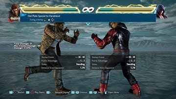 Eddy movelist with frame data display (opponent all block)