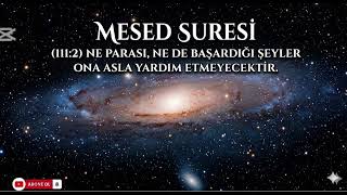 SON AHİT SURE 111 EL MESED-DİKENLER (ARAPÇA-TÜRKÇE)