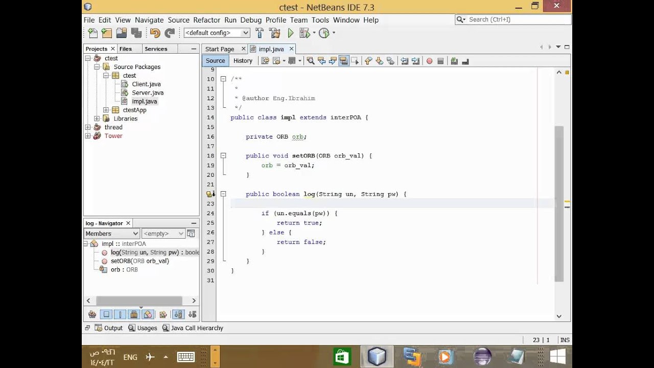 Java CORBA Example - مثال جافا كوربا - YouTube