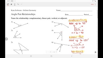 Kuta Software - Geometry: Angle Pair Relationships | IngWan Steiner