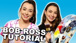 Following a Bob Ross Tutorial with Only Audio  Merrell Twins  (not ASMR)