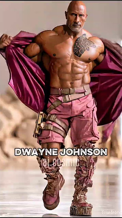Celebrities Flaunt Their Physiques on the Runway #dwaynejohnson #ai #aicosmic #aiart