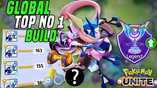 This is Global Top 1 Greninja Player  Build for Water Shuriken and double team! Pokemon unite 