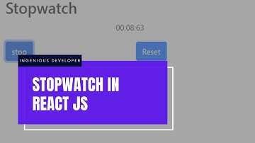 Stopwatch Reactjs || Stopwatch Timer using React Hooks || React Mini Project #reactjs #project #js