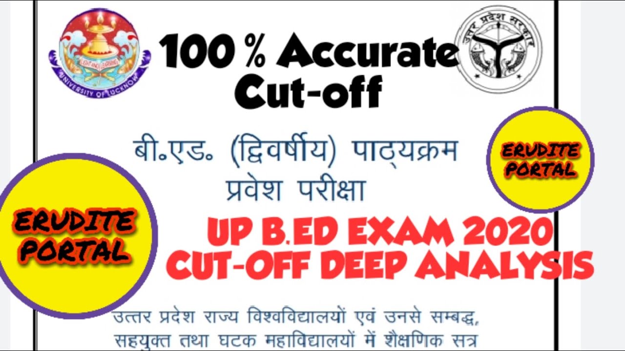 UP B.ED Exam 2020 Deep cut-off Analysis,with auurate Data