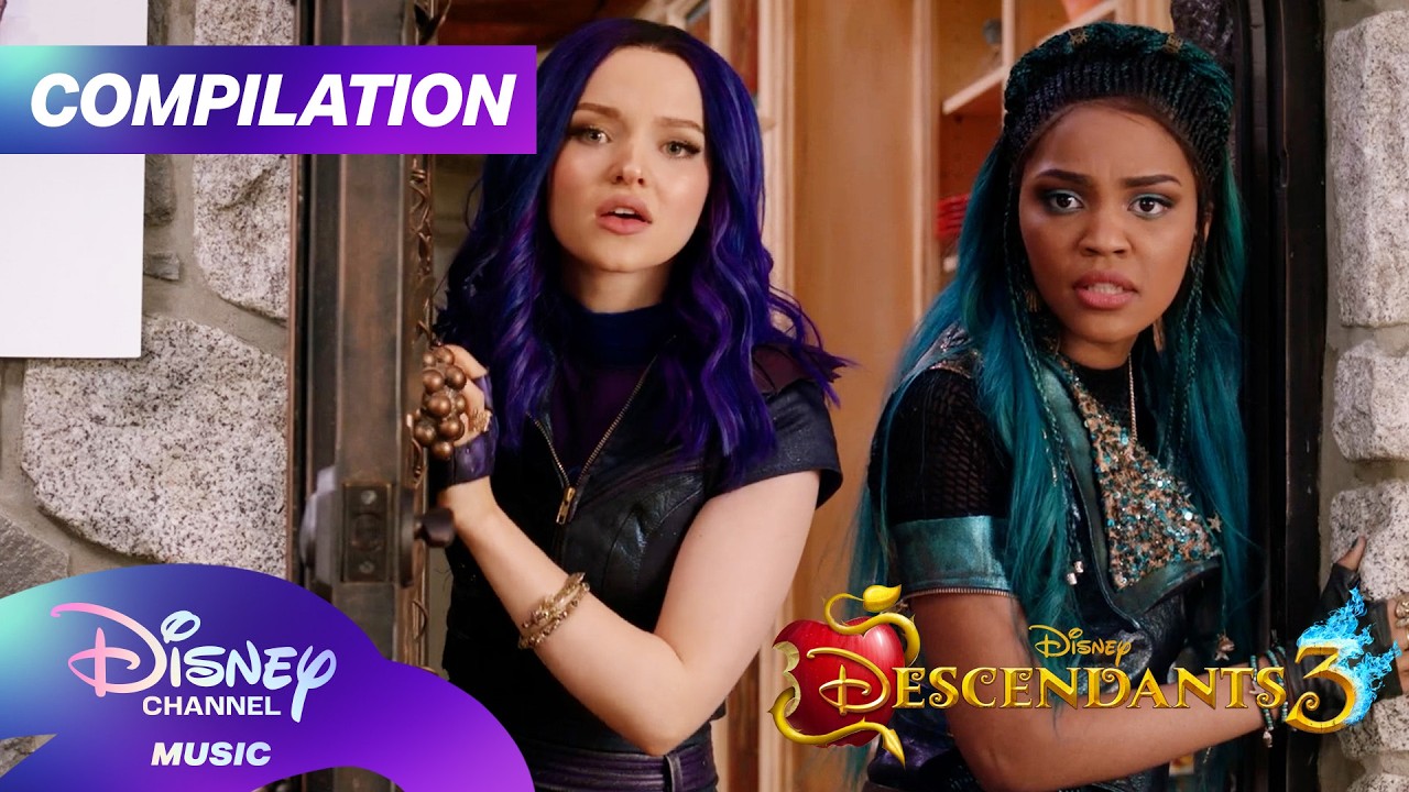 Descendants 3 Songs in Order Compilation!| Queen Of Mean, Night Falls & More! |@disneychannelmusic