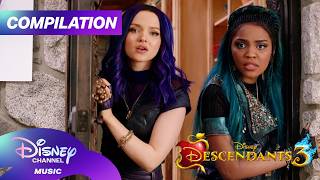 Descendants 3 Songs in Order Compilation!| Queen Of Mean, Night Falls & More! |@disneychannelmusic