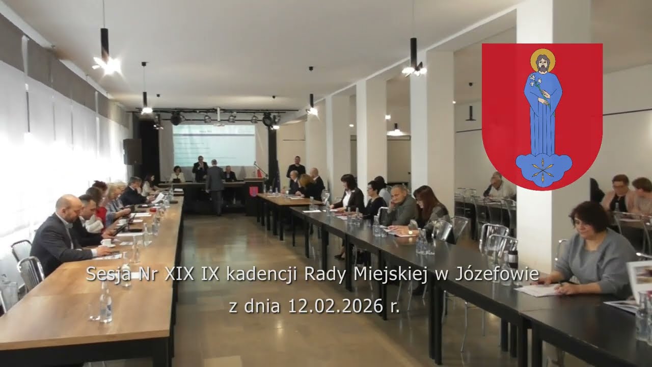 Sesja XIX/2026 Rady Miejskiej w Józefowie.