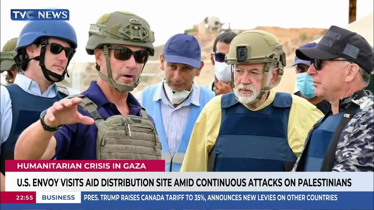 U.S. Envoy Visit Aid Distribution Site Amid Continuous Attacks On Palestinians