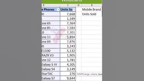 Excel SUMIF Function with Wildcards Advanced Techniques and Tricks #shorts