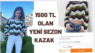 GÖRENLER ÇOK SEVDİ 😍 | MANGO YENİ SEZON 1500 TL OLAN KAZAĞI YAPIYORUZ | DETAYLI ANLATIM 🌸 #crochet