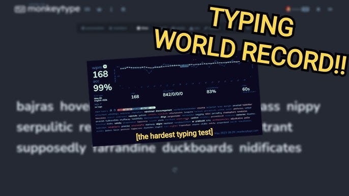 Monkey Type 240 WPM+ 10 word tests 