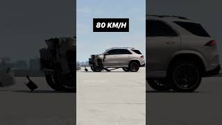 Mersedes-Benz vs Concrete Wall at 300 KM/H - BeamNG.Drive #beamngdrive #mercedes #crashtest #gaming