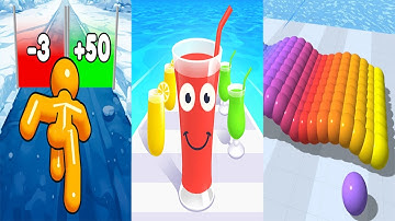 Tall Man Run VS Juice Run VS Canvas Run - All Level Gameplay Android iOS Ep 3