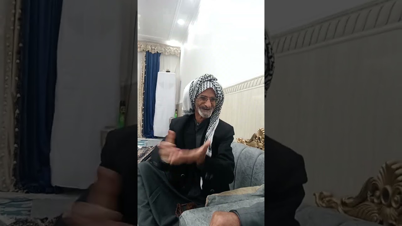 بدعوة من الشباب ألمؤدب سجاد عبد الزهرة على مأدبة غداء بحضور جدهُ حجي مطشر مويلح العييه في المحمره