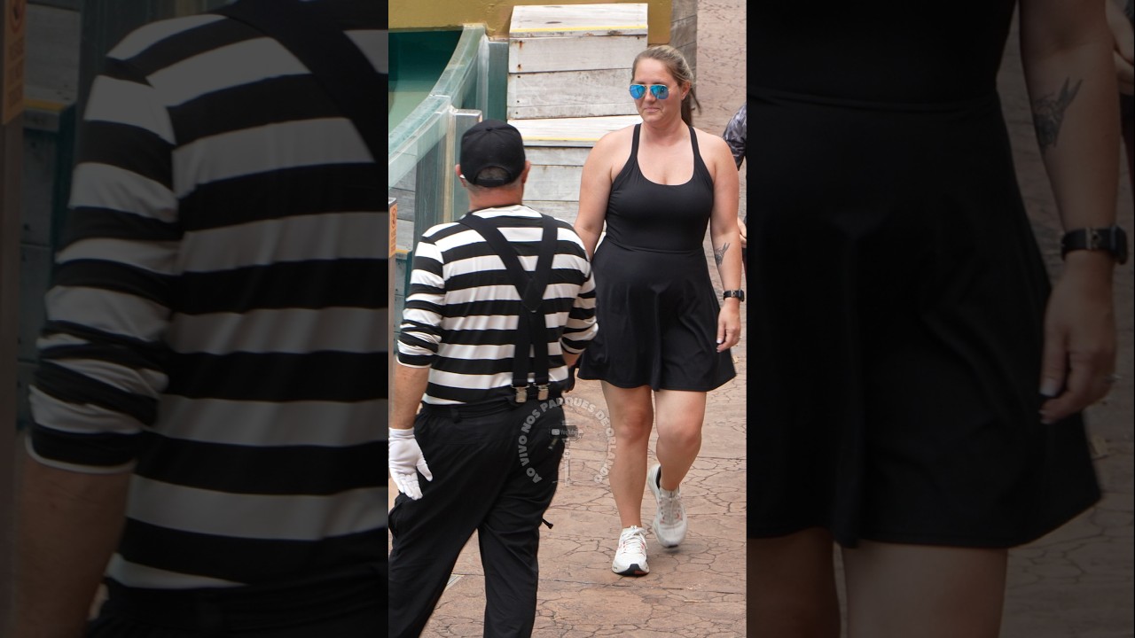 Tom o mímico ficou encantado por esta mulher 😍🥰😂🤣 #tomthemime #seaworldmime