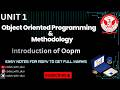 Object Oriented Programming & Methodology UNIT 1 | AL/AD/CY/CS- 305 | 3rd Sem | ONE SHOT |#rgpv