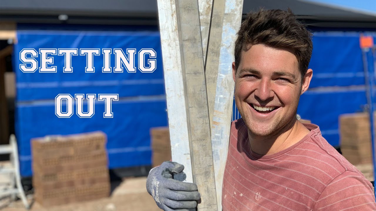Bricklaying AUSTRALIA Setting Out New Job YouTube