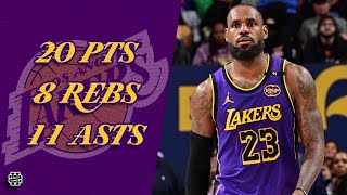 Lebron James 20 Pts 8 Rebs 11 Asts Vs Pistons 2425 Season