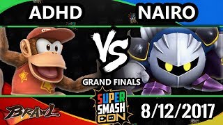 Smash Con 2017 Brawl - AD Diddy Kong Vs NRG Nairo Metaknight SSBB GF