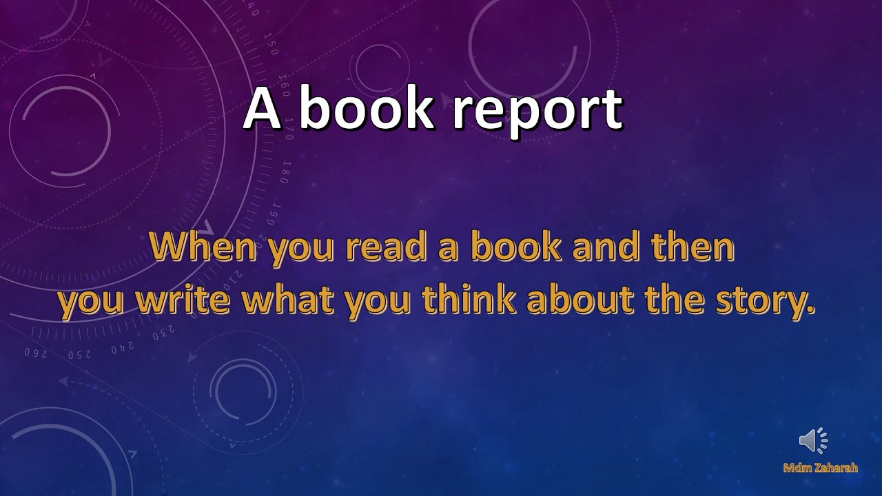 A Book Report Year 6 YouTube