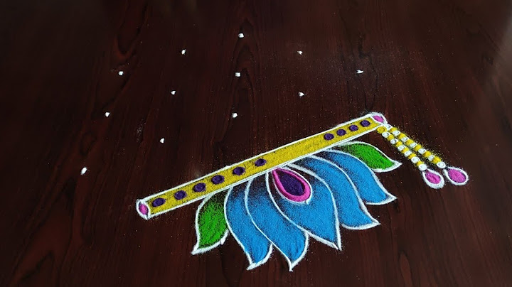 Krishnashtmi special rangoli (5×3) dots....