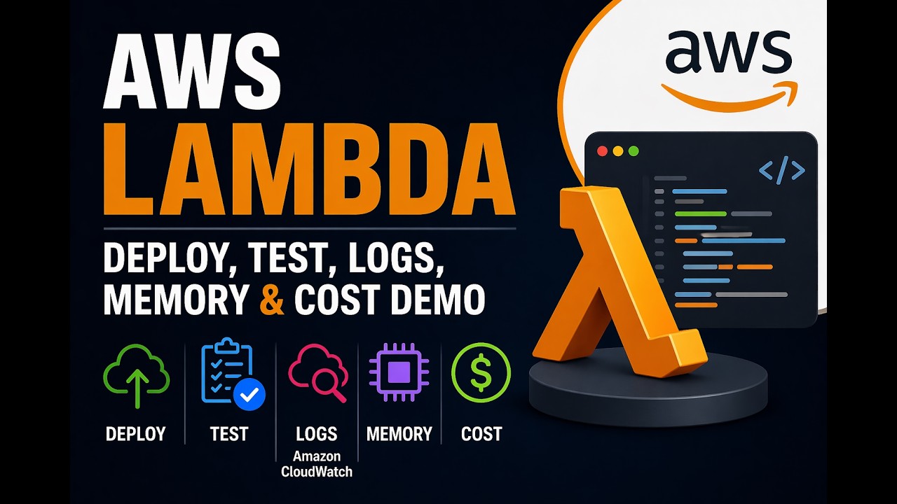 23. AWS Lambda function | Deploy, Test, Logs, Memory & Cost Demo - YouTube