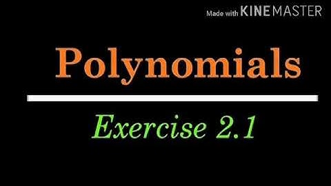Polynomials / Exercise 2.1 /Class -10th / CBSE, NCERT / part. - 3rd
