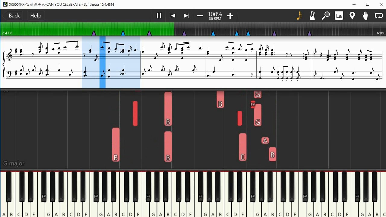 jazz roster [ピアノで聞く] 安室奈美恵 - Can You Celebrate? (Synthesia) All Instruments