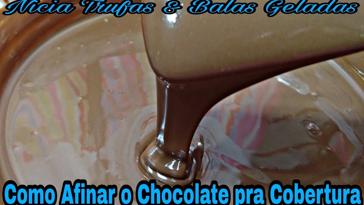 COMO DEIXAR O CHOCOLATE FININHO PRA BANHAR TRUFAS PÃO DE MEL E BOMBONS.