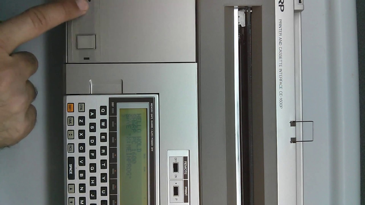 Sharp PC 1600 with working Disk Drive - YouTube