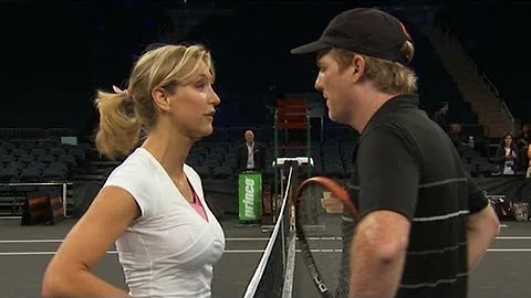 Jim Courier, Andre Agassi, and Lara Spencer  PUNK'...