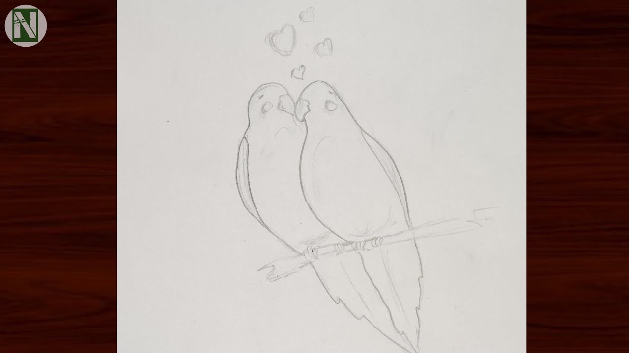 How to Draw a easy flying bird sketch 