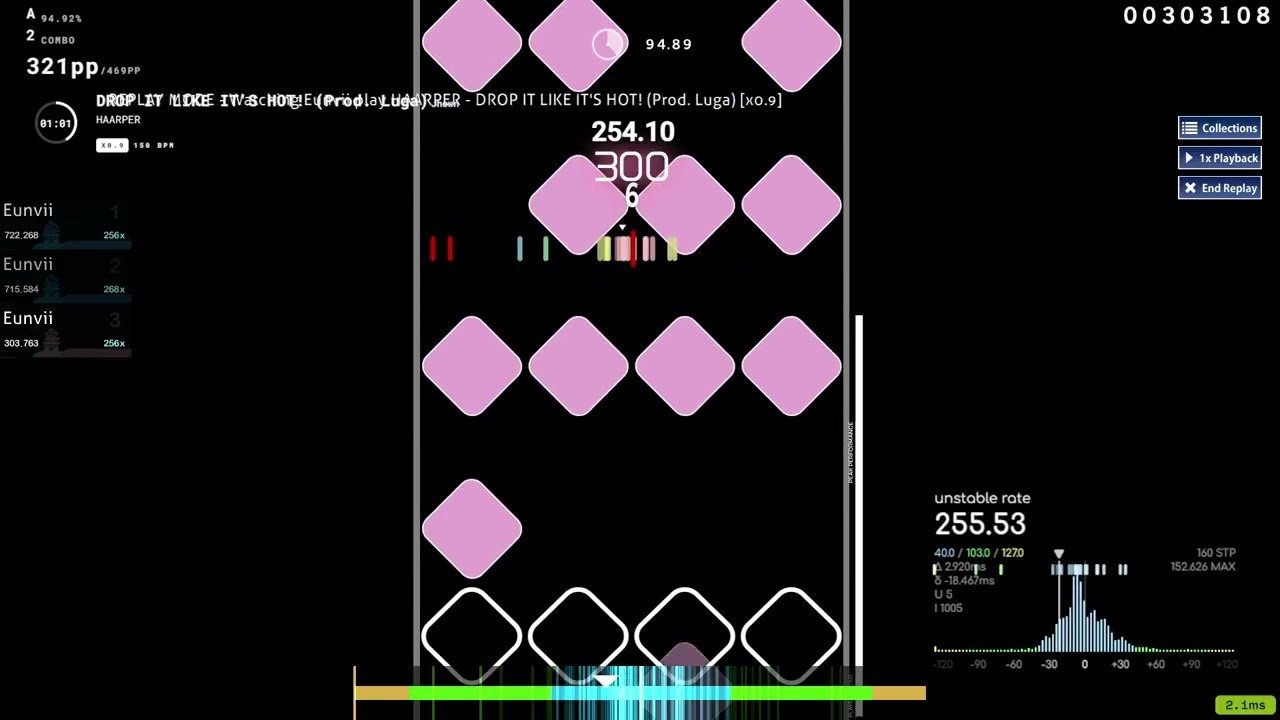 [osu!mania] DROP IT LIKE IT'S HOT! 0.9x 92% A