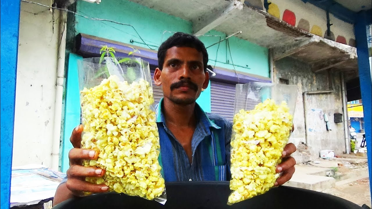 How to Make Popcorn?| Most Popular Snack Item | Rajahmundry Street Food | Popcorn Making Video | Street Food Zone