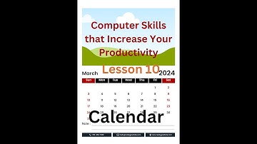 Computer Skills that Increase Your Productivity || Lesson 10 Insert table,calendar and items