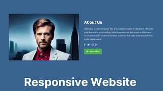 How to Make About Us Page in HTML and CSS | Responsive Website Design