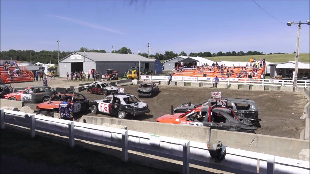 demolition derby 2016 WEEKEND OF WRECKAGE DEMOLITION DERBY HEAT 6