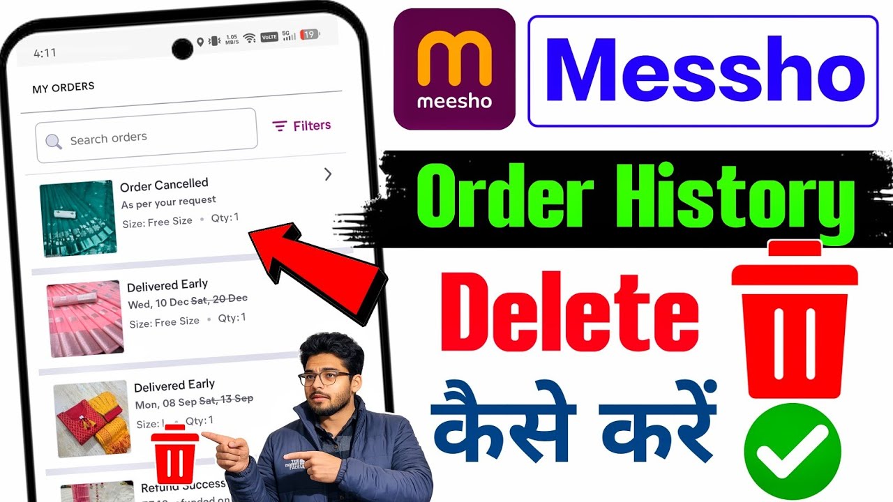 Meesho Order History Delete | Meesho Order History Kaise Delete Kare | Meesho Order Delete