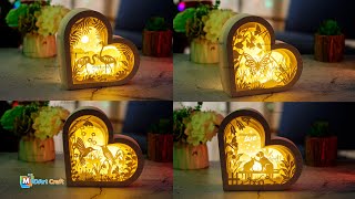 How To Make 3D Heart Shadow Box, Lightbox - 3D HEART SVG Shadow Box SVG Cricut Projects