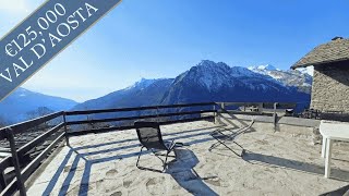 €125k ~ VAL D'AOSTA Mountain View Chalet Near France & Switzerland Ski Hike Spas for Sale in Italy