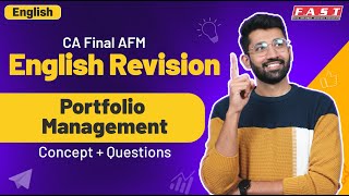 AFM Portfolio Management Revision English | Concept &amp; Questions | CA Final AFM