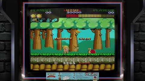 Wonder Boy - Arcade (Realistic crt monitor and original bezel)