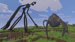 Siren Head Field vs Omnidroid Addon in Minecraft Bedrock