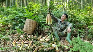 Harvest bamboo shoots at the end of the season and sell them for extra income