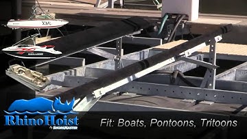 The RhinoHoist Front Mount Floating Boat Lift